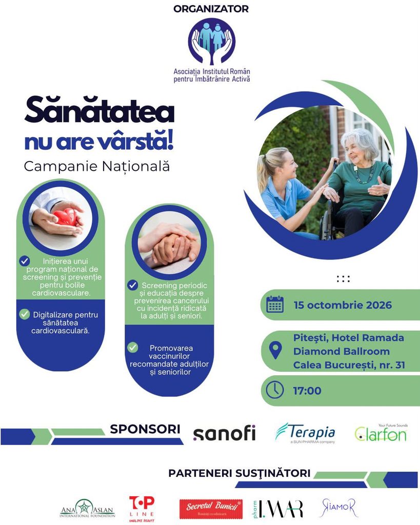 „Sănătatea nu are vârstă!”: campanie națională de prevenție, la Hotel Ramada Pitești, pe 15 octombrie 1 0CFC61F2-67C7-4819-8350-EA134C24B0BE-819x1024
