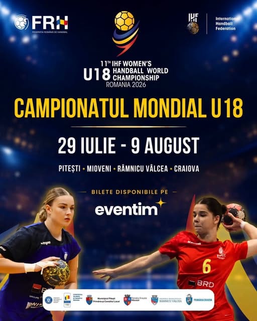 La Pitești se va decide titlul mondial la handbal feminin U18 1 758386762_1375527834683820_4558860316541468414_n
