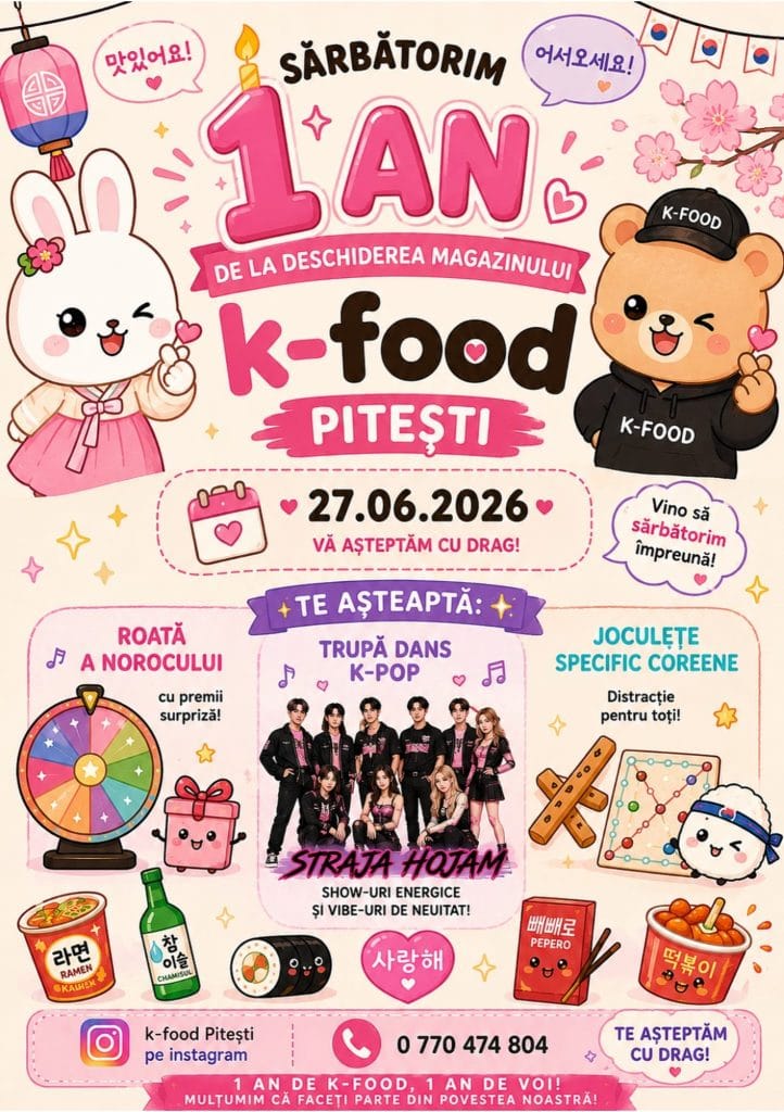 (P) Anunț: K-Food Mart Pitești sărbătorește 1 AN de la deschiderea magazinului, pe 27 iunie! 1 IMG 20260515 WA0012