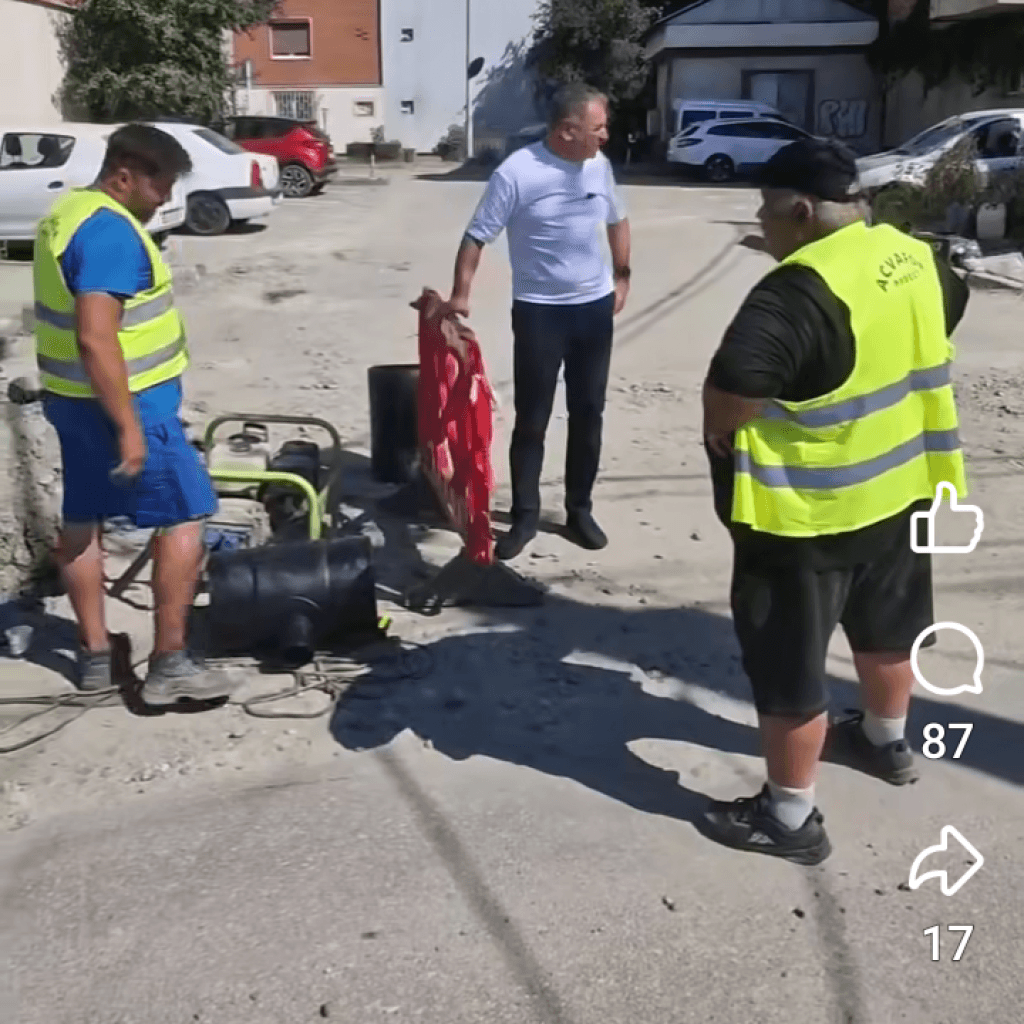 Primarul Gentea - "foc și parã" pe muncitorii de la SC Acvafor Proiect pentru lucrările de mântuială, făcute pe strada Gheorghe Doja 2 Screenshot 20260803 203600