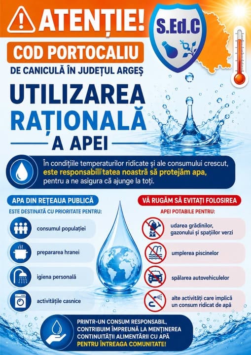 S.Ed.C Mioveni: Consumatorii, îndemnați să economisească apa în perioada de caniculă 1 apa_sedc_mioveni