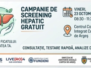 Campanie de screening hepatic gratuit, la Curtea de Argeș