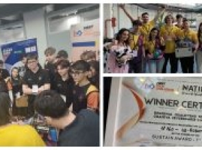 Elevii de la Colegiul Național Alexandru Odobescu Pitești, Premiul I – SUSTAIN AWARD la etapa regională FIRST Tech Challenge