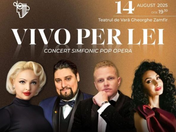 „VIVO PER LEI” – concert pop-opera la Teatrul de Vară „Gheorghe Zamfir” din Pitești