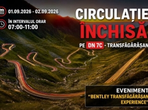 CNAIR anunță restricții de trafic pentru evenimentul „Bentley Transfăgărășan Experience”