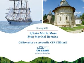 CFR Călători: Circulația trenurilor în minivacanța prilejuită de Sărbătoarea Sfintei Maria