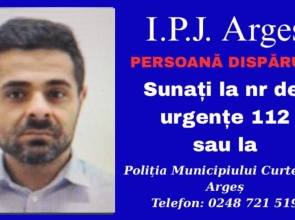 IPJ Argeș: Bărbat din Curtea de Argeș, dispărut! Are afecțiuni medicale