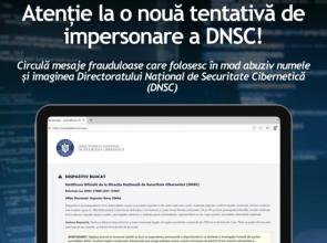 Tentativă de fraudă în numele DNSC! NU ACCESAȚI LINKURI SUSPECTE!