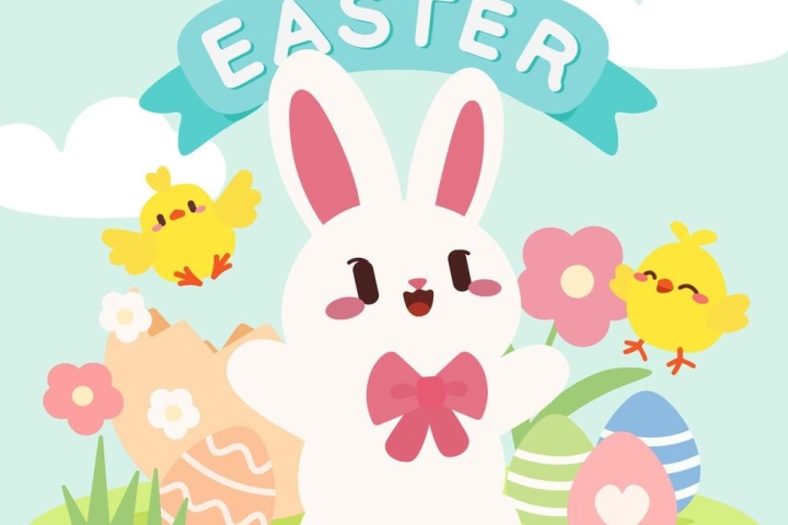 happy-easter-bunny-with-chicks-and-colorful-eggs-in-spring-adorable-easter-bunny-with-ribbon-and-baby-chicks-cute-easter-scene-with-bunny-chicks-flowers-and-eggs-vector-1.jpg