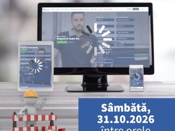 Registrul Auto Român NU va avea program de lucru cu publicul, mâine!