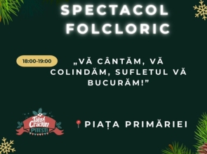 Pe 12 decembrie! Spectacol folcloric de colinde la Târgul de Crăciun Pitești 2025