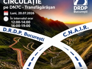 CNAIR: Atenție, șoferi! Trafic auto restricționat pe DN7C – Transfăgărășan de Sf. Ilie