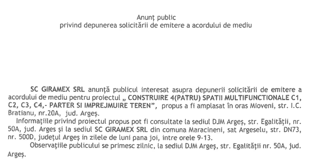 mediu anunt